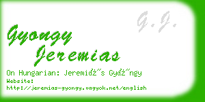 gyongy jeremias business card